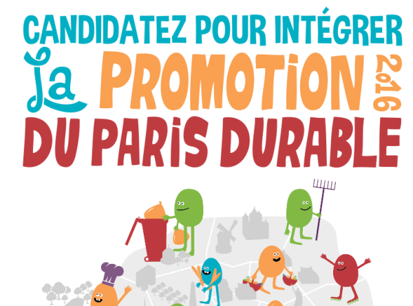 Appel à candidature de la Promotion 2016 des Acteurs du Paris durable