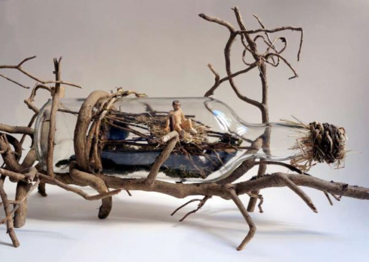 Laurent Tixador, Bouteille, Au naturel, 2015.